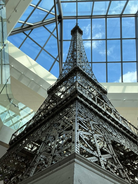 Meccano Eiffel Tower Stands Tall in London’s Masonville Mall for the Paris Olympic Games